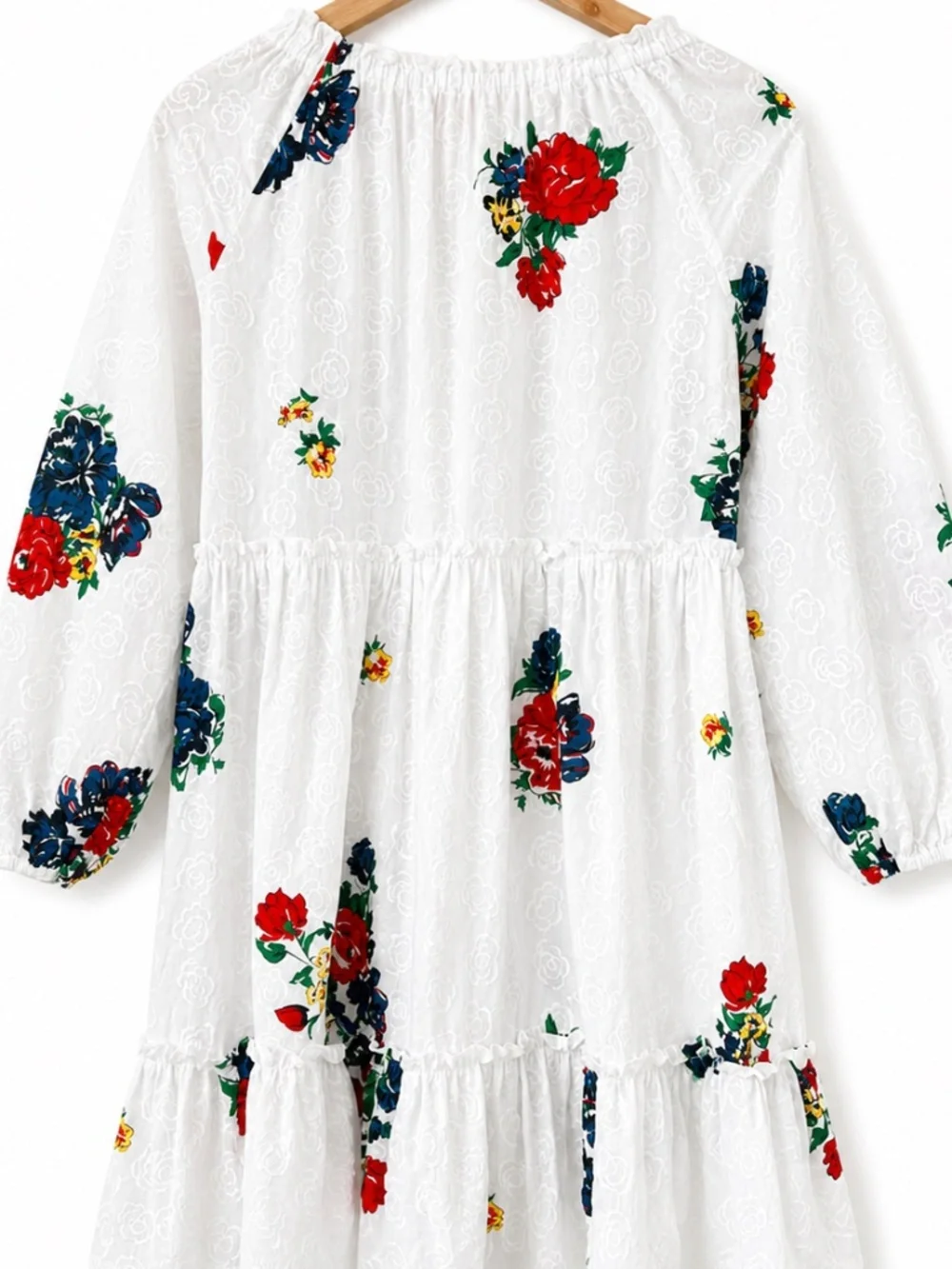 Tory Burch embroidered English‎ tea rose cover-up dress white S